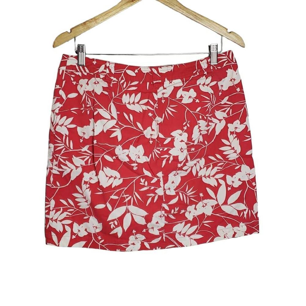 Karen Scott Pink and White Floral‎ Skirt Size 10